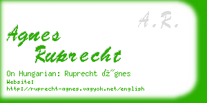 agnes ruprecht business card